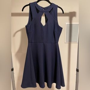 Navy Fit & Flare Dress